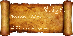 Neumeyer Éva névjegykártya